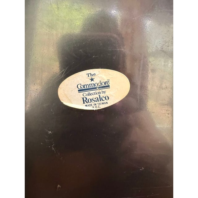 VTG Japanese Lacquer Nesting Trays Set 3 Black Gold Floral Bamboo Acrylic MCM 70 For Sale - Image 12 of 18