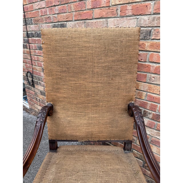 This is a lovely French Classic Os De Mouton Arm Chair that was created early 1900's or before. Antique French Louis XIII...