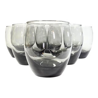 Mid Century Smoky Gray Roly Polies- Set of Seven For Sale