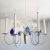 Blue Mid-Century Chandelier from Vereinigte Werkstätten Collection, 1950s For Sale - Image 8 of 13