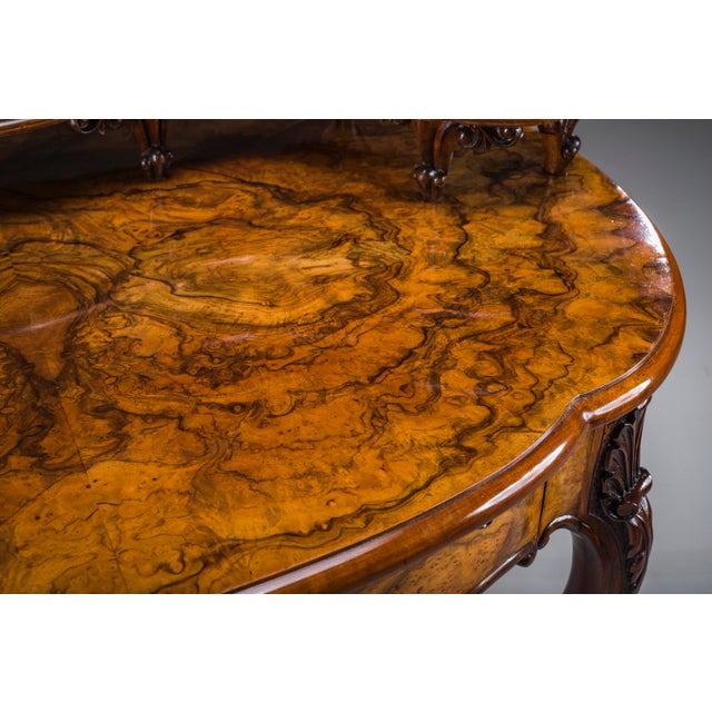 Antique Louis Philippe Walnut Vanity Desk, 1860 For Sale - Image 4 of 18