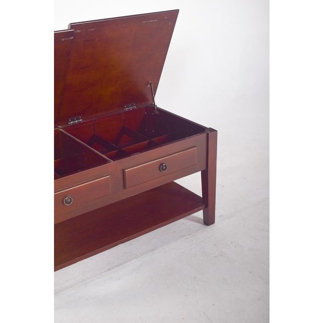 Wood Rectangular Coffee Table with Hinged Top, 1950s For Sale - Image 7 of 15