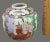 Vintage Asian Chinoiserie Famille Rose Hand Painted Colorful Figural Floral Vase For Sale - Image 6 of 9