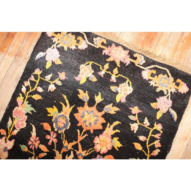 Traditional Vintage Floral Tibetan Rug - 2'9" x 4'10" For Sale - Image 3 of 6