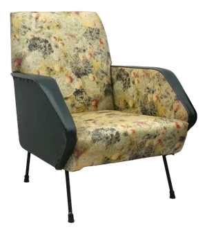 Set of Floral Armchairs, 1950s