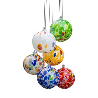 Murano Glass Christmas Ornaments from Ribes the Art of Glass, 2004, Set of 6 For Sale
