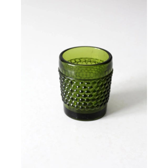 Vintage Green Hobnail Glass Cup For Sale - Image 6 of 9