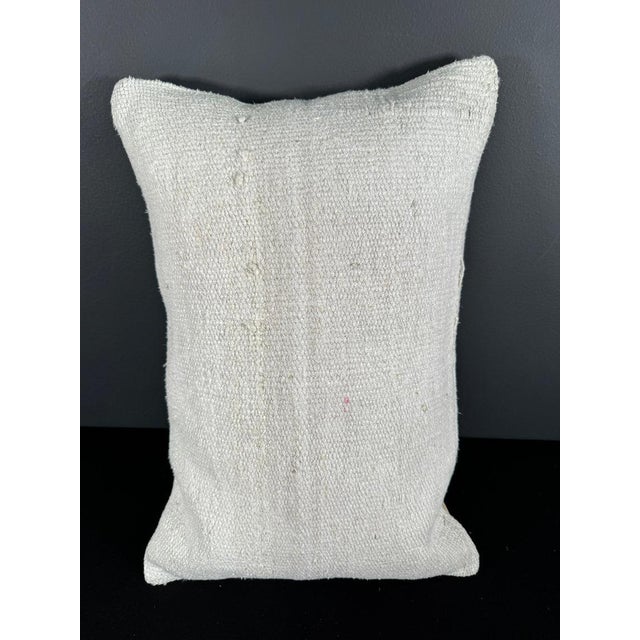 Turkish Hemp Pillow Cushion Natural Beige Pillow Cushion Cover 16 "x 24" For Sale - Image 4 of 4