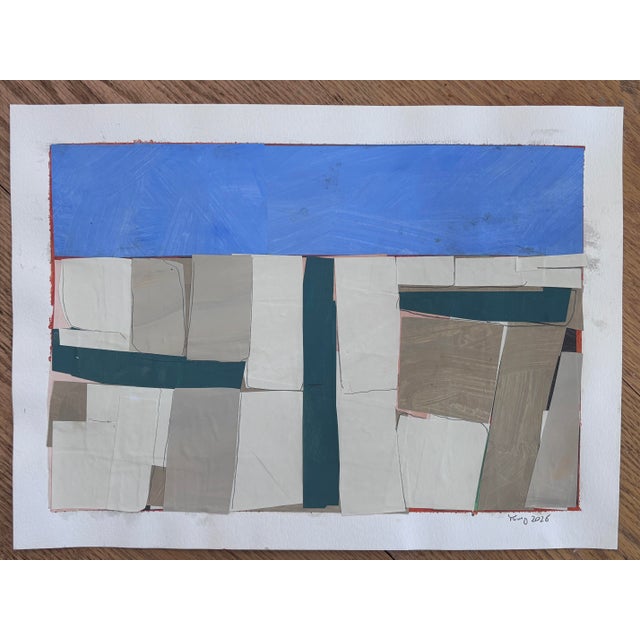 Discover the allure of contemporary art with this stunning 11x15" original collage painting, expertly crafted to bring...