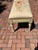 French Country Rectangular Vintage Bench With Tapestry Top For Sale - Image 3 of 12