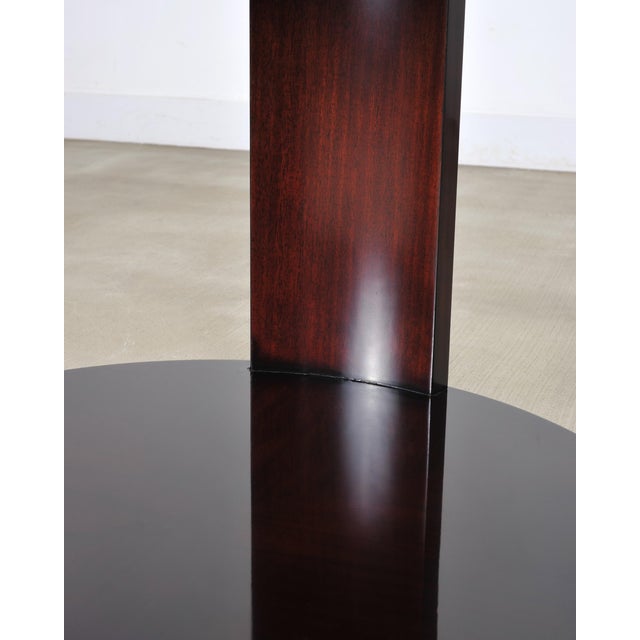 Ralph Lauren Italian Mahogany Round Modern Drum Drink Table For Sale - Image 11 of 18