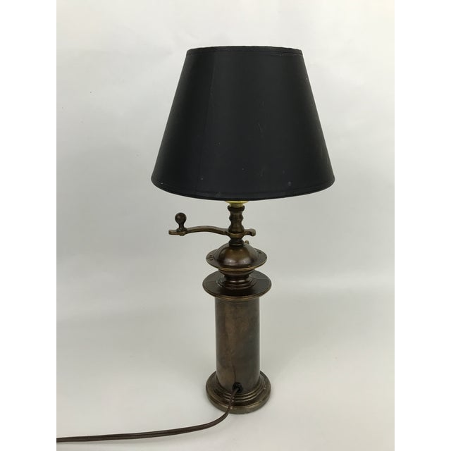 Small Brass Coffee Grinder Lamp Chairish