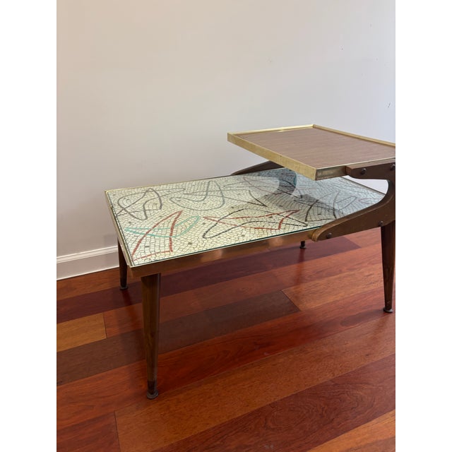 Pair of 1950s Atomic Mosaic Step-End Side Tables – Collector Set For Sale - Image 11 of 17