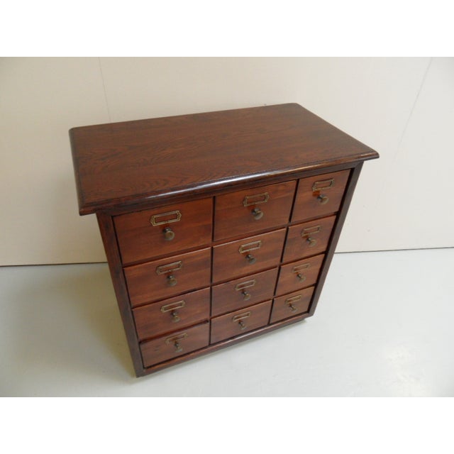 Vintage Dutch Filing Cabinet with Drawers, 1930s For Sale - Image 10 of 12