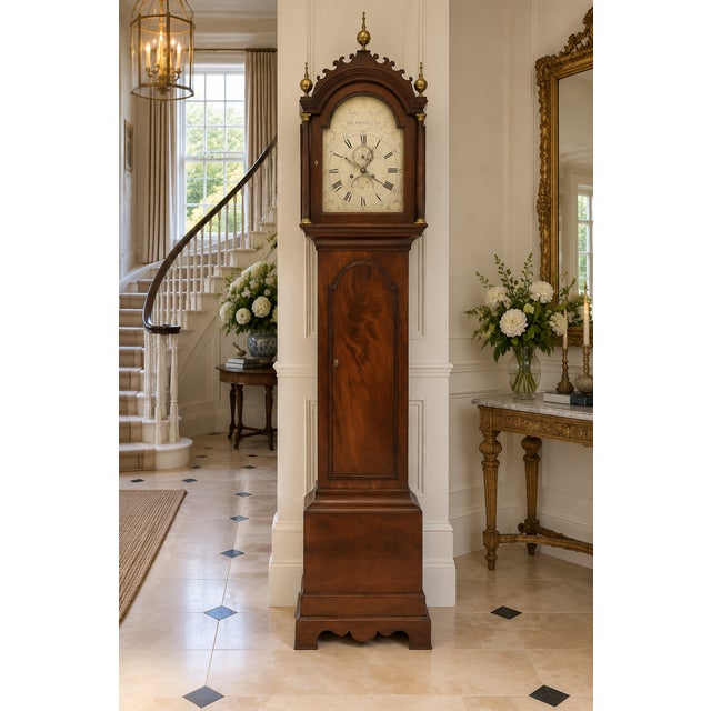A fine quality antique george iii period 8 day longcase clock by james field of hempstead, dating to circa 1785. The clock...