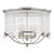 Mark D. Sikes 4 Light Glass No. 1 Semi Flush, Polished Nickel For Sale