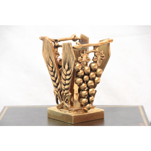 Gold Bronze Candleholder, 1950s For Sale - Image 9 of 18