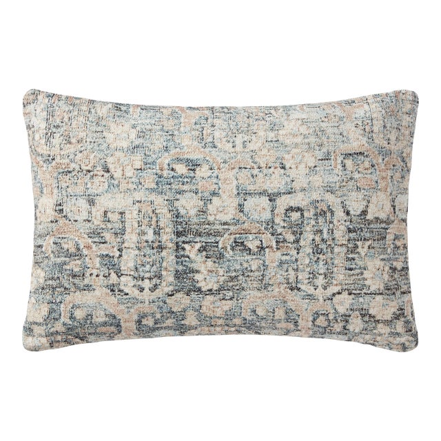 Amber Lewis x Loloi Humboldt Ocean / Clay 13" x 21" Cover with Poly Pillow For Sale