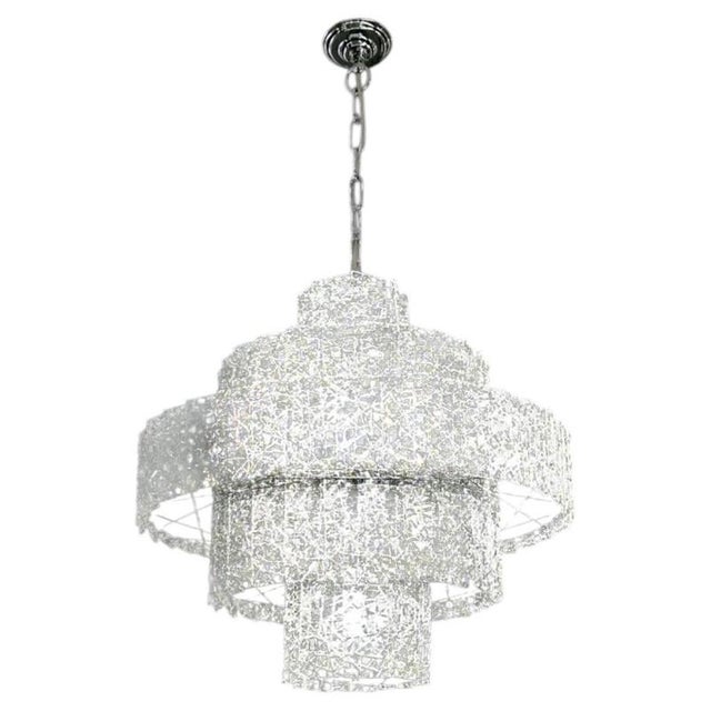 Metal Collection Regina Di Ghiaccio Chandelier in Metal and Crystal by Jago For Sale - Image 7 of 7