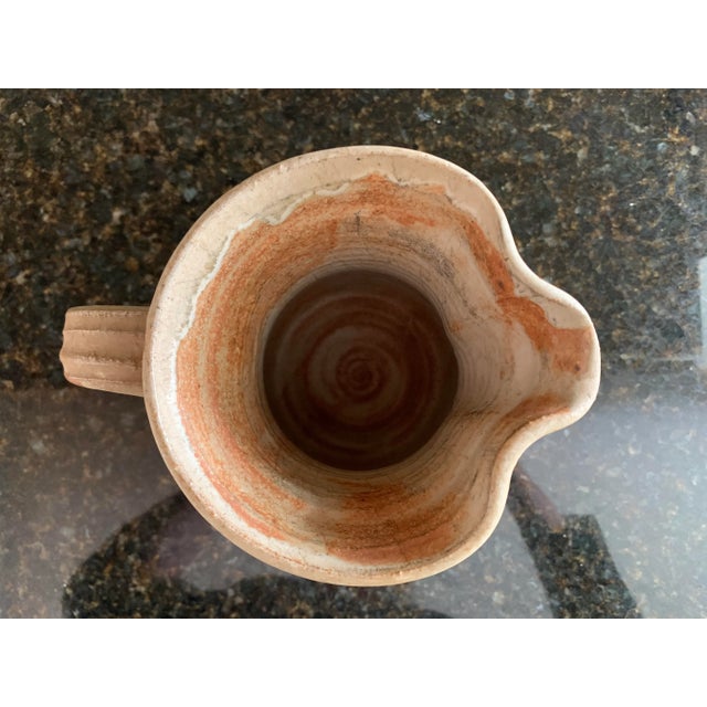 Sculpture Materials Vintage Studio Pottery Decor Pitcher For Sale - Image 7 of 7