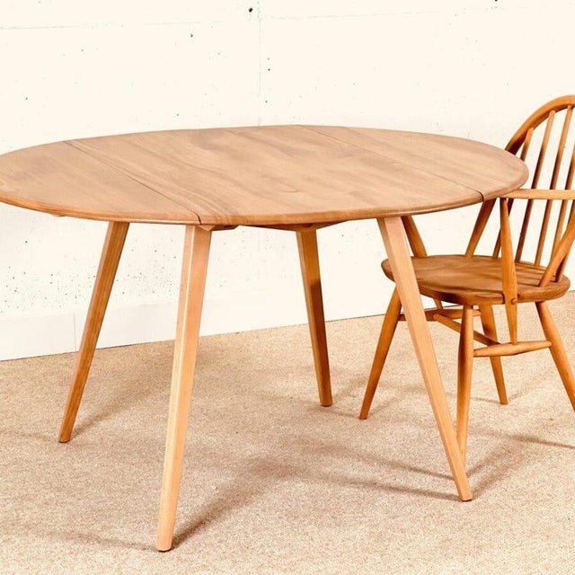 Wood Foldable Dining Table in Elm by Lucian Ercolani for Ercol, 1960 For Sale - Image 7 of 10