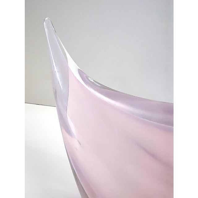 Vintage Italian Pink Sommerso Murano Glass Swan by Elio Raffaeli, 1980s For Sale - Image 14 of 18