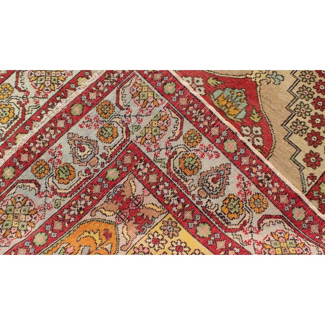 Antique Oushak Rug by Keivan Woven Arts, Hand-Knotted, Turkey, 1930 For Sale In Atlanta - Image 6 of 6