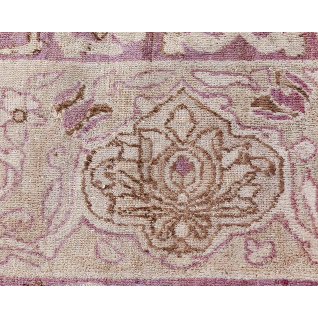 Textile 1920s Persian Kirman Rug For Sale - Image 7 of 11