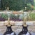 Late 20th Century Pair of Ralph Lauren Gloss Black "Malin Ming" Lamps With Cream Coolie Shades and Brass Bases For Sale - Image 5 of 11