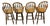 Vintage 1980s Virginia House Solid Oak Windsor Swivel Bar Stools - Set of 4 For Sale