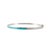Modern Ladies 14k White Gold 1.82ctw Diamonds & Turquoise Hinged Bangle Bracelet For Sale - Image 3 of 7