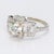 Vintage Platinum Art Deco Ring With Old European Cut Center Diamond - Size 4.5 For Sale - Image 4 of 4