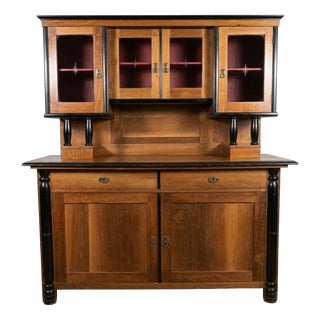 Viennese Cherrywood Veneer Buffet Cabinet, 1920 For Sale