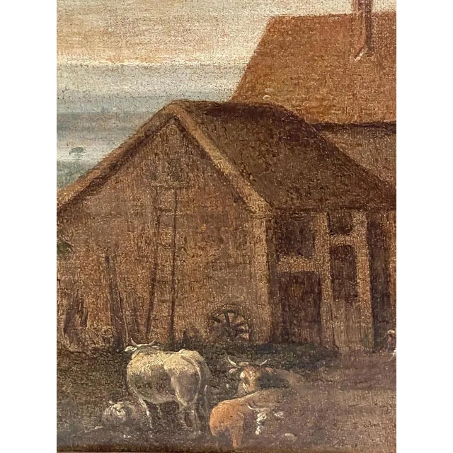 Flemish Artist, Landscape, Oil on Canvas, 18th Century For Sale - Image 5 of 9