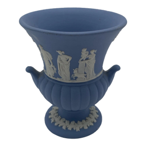 Vintage Wedgwood Blue Jasperware Grecian Vase