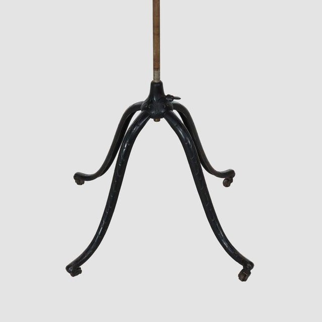 Arts & Crafts Antique Ebonized Iron & Mahogany Dictionary Stand C1920 For Sale - Image 3 of 7