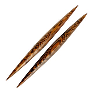 Late 20th Century Brazilian Signed Wall-Mounted Wall Sculptures by Artist Leonardo Bueno- Set of 2 For Sale