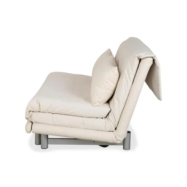 Multy Fabric Three-Seater White Cream Sofa Bed by Ligne Roset For Sale - Image 9 of 12