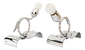Vintage Art Deco Chrome Table Lamps, 1920s, Set of 2
