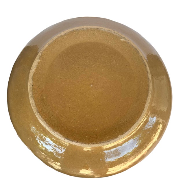 1950s Large Mid-Century Modern Americana Ceramic Porcelain Stoneware Salad Mixing Bowl For Sale - Image 5 of 12