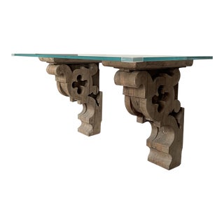 Restoration Hardware Corbel Glass Desk For Sale
