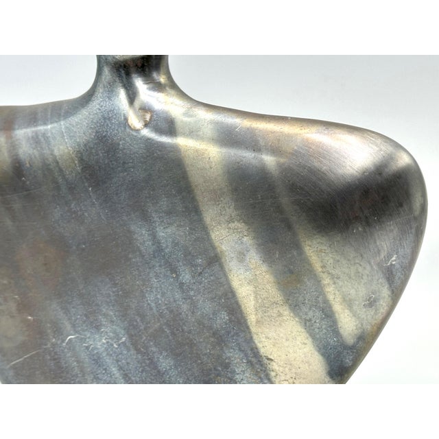 Mid-Century Flat Bottle in Aluminium with Patina, 1970s For Sale - Image 10 of 14