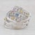 Mid 20th Century Mid 20th Century 2.38ctw Sapphire Diamond Layered Cocktail Ring 14k White Gold Size 9 Benham For Sale - Image 5 of 8
