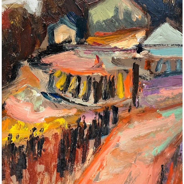 Jean Krille, Landscape 119, Oil on Masonite, 1983 For Sale - Image 5 of 10