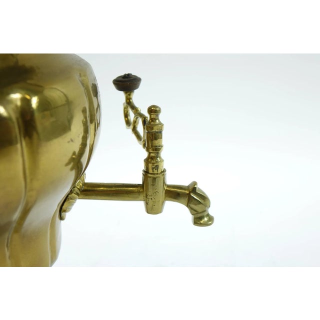 Early 20th Century Antique Persian Brass Samovar Early 20th Century With Stamps For Sale - Image 5 of 7