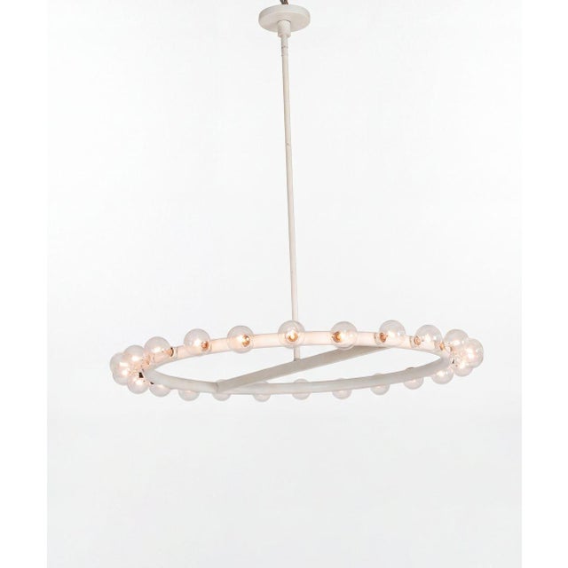 Alvin Lustig Ring Chandelier for Lightolier, c. 1960 Circular chandelier designed by Alvin Lustig for Lightolier,...