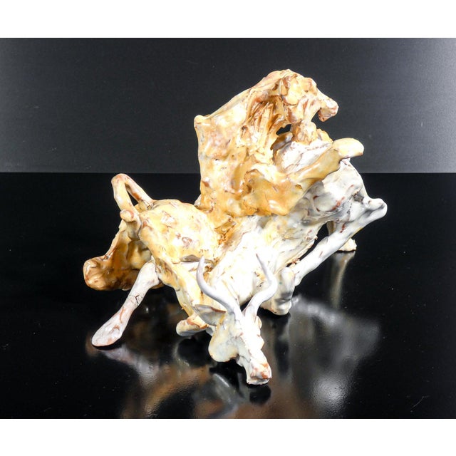 Glazed Majolica Hunting Scene Figurine For Sale - Image 13 of 18