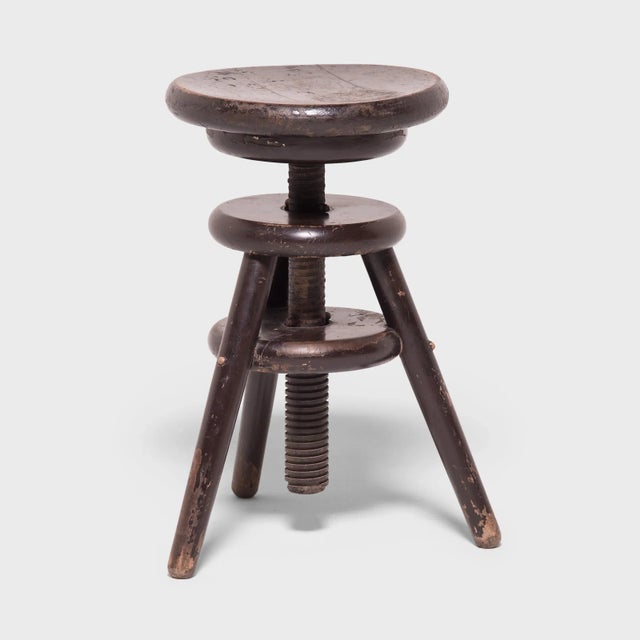 20th-Century Chinese Turn Stool For Sale - Image 4 of 7
