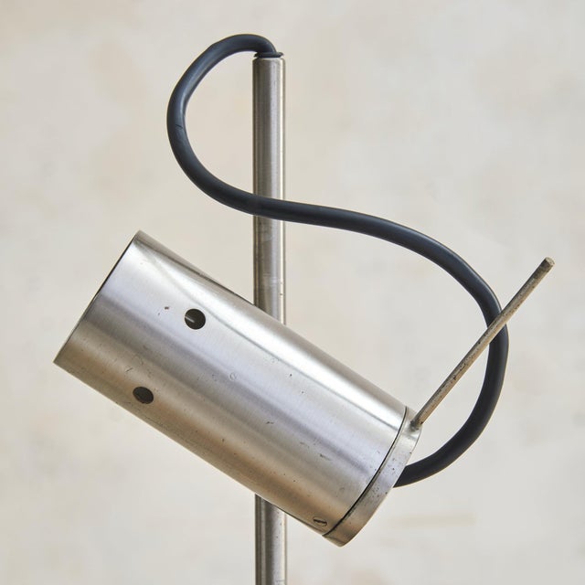 Silver Italian Model '251' Table Lamp by Tito Agnoli for Oluce, 1950s For Sale - Image 8 of 10