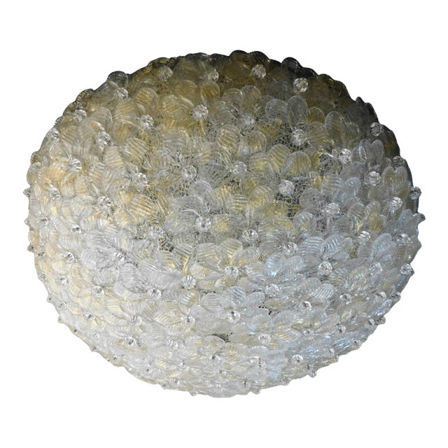 1960s Millefiori Flush Mount by Barovier E Toso For Sale